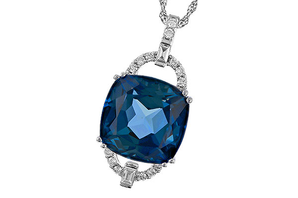 C302-46879: NECK 9.00 LONDON BLUE TOPAZ 9.20 TGW (12MM LBT)