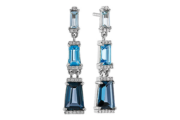 D302-49579: EARRINGS 2.55 BLUE TOPAZ 2.62 TGW