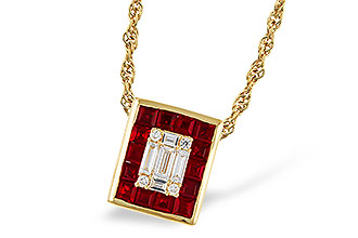 D302-53234: NECKLACE .82 RUBY TW 1.00 TGW