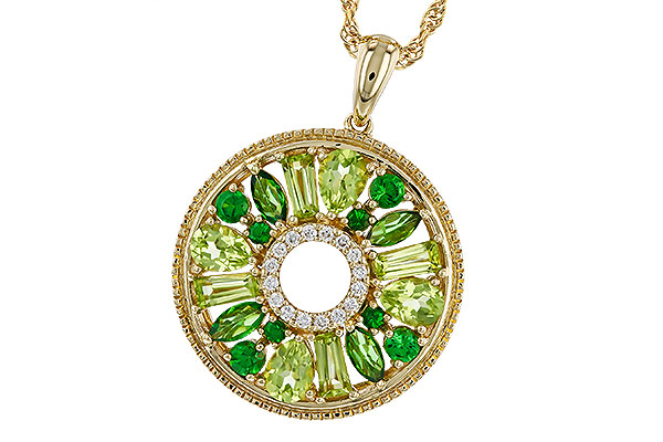 E302-49588: NECKLACE 1.47 SEMI-PREC (PER & GR.GT) 1.52 TGW