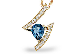 F302-46852: NECK 1.04 LONDON BLUE TOPAZ 1.23 TGW (8x6MM)