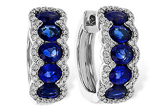 F302-53188: EARRINGS 2.32 TW SAPPHIRE 2.57 TGW
