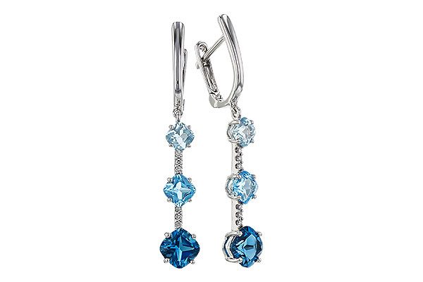 G302-46888: EARRINGS 2.41 TW BLUE TOPAZ 2.45 TGW