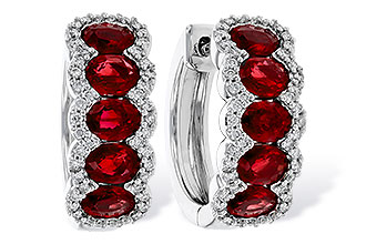 H302-52361: EARRINGS 2.20 TW RUBY 2.45 TGW