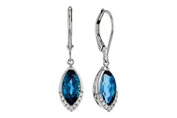 H302-53270: EARR 2.42 TW LONDON BLUE TOPAZ 2.50 TGW (9x5MM MQ)