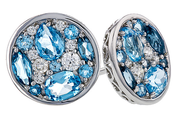 K302-49579: EARRINGS 1.02 TW BLUE TOPAZ 1.18 TGW