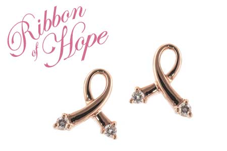 M027-99597: PINK GOLD EARRINGS .07 TW